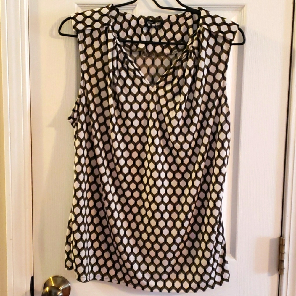 Green and Tan Dress Top